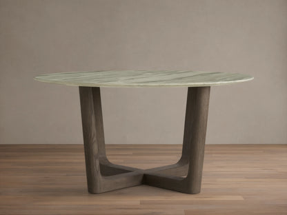 Saint Germain Round Stone Dining Table with Rennes Base