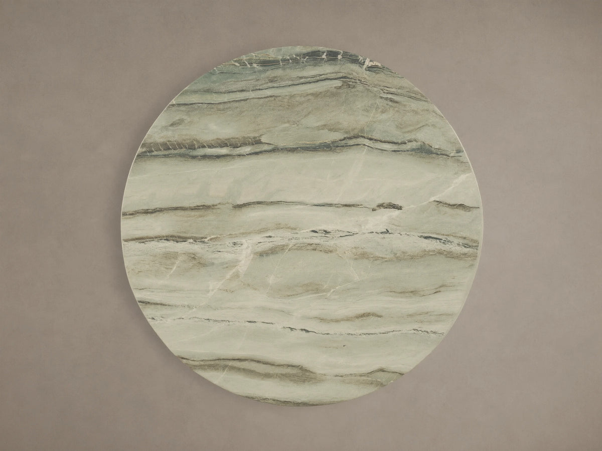 Saint Germain Round Stone Dining Table with Rennes Base