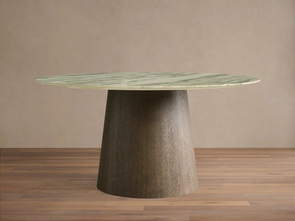 Saint Germain Round Stone Dining Table with Toulouse Base