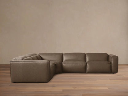 Coburn Leather Five-Piece Motion Corner Sectional