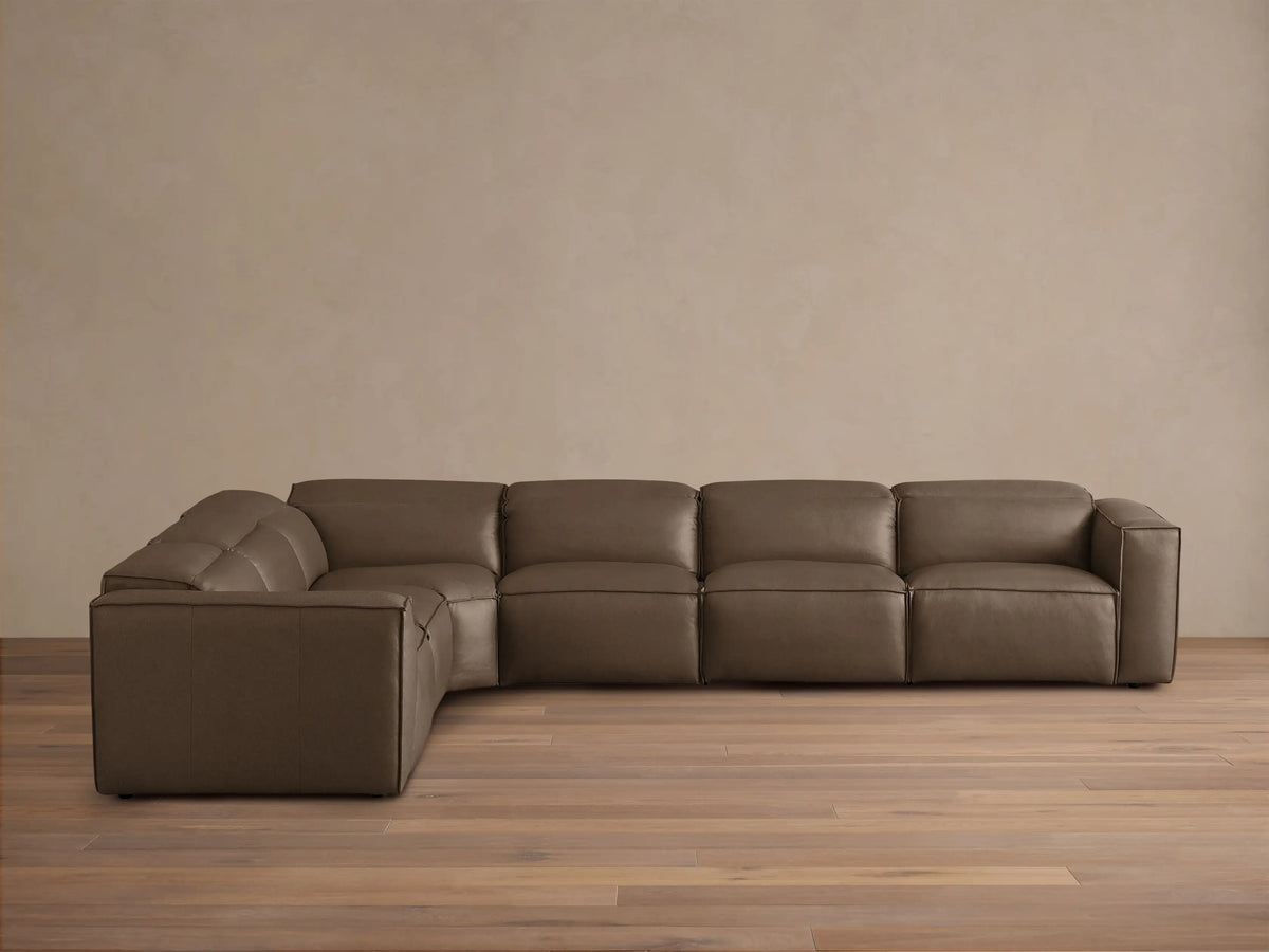 Coburn Leather Six Piece Motion Sectional