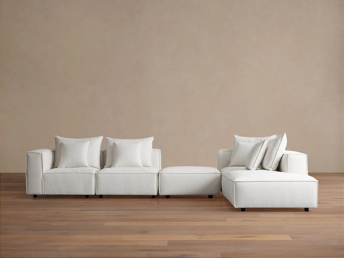 Coburn Five Piece Bumper Sectional