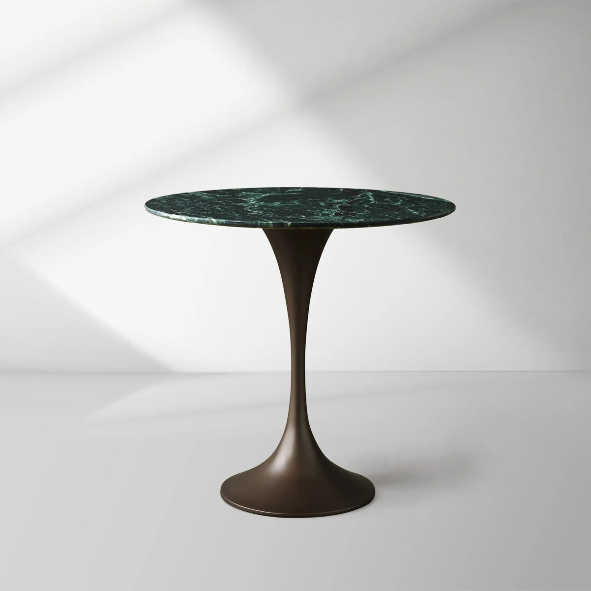 Saint Germain Tavern Small Dining Table Marble Top with Steel Base