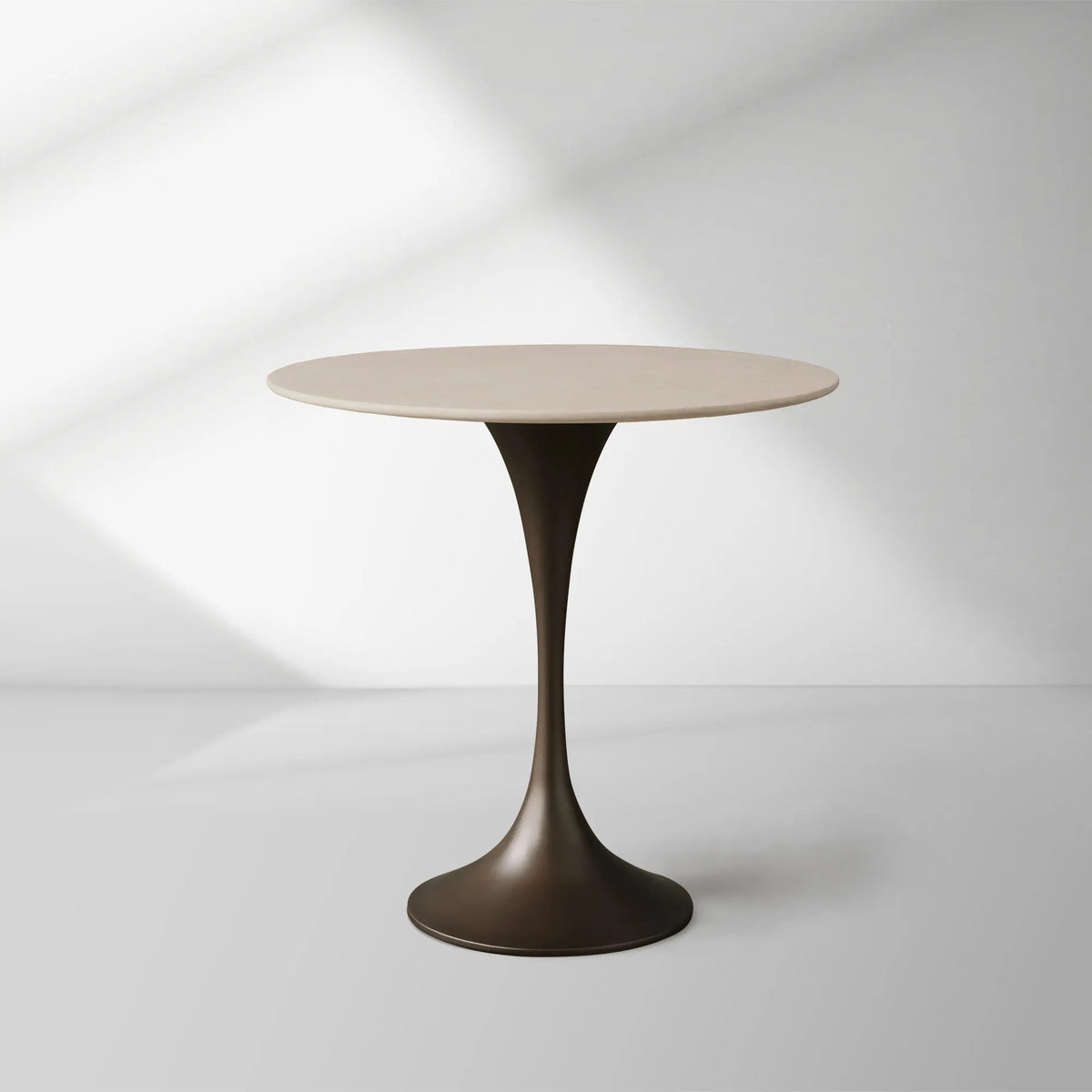 Saint Germain Tavern Small Dining Table Marble Top with Steel Base