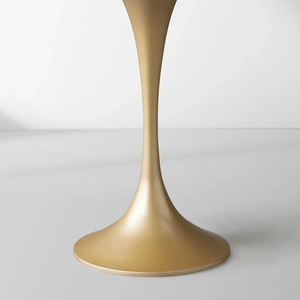Saint Germain Tavern Small Dining Table Marble Top with Steel Base