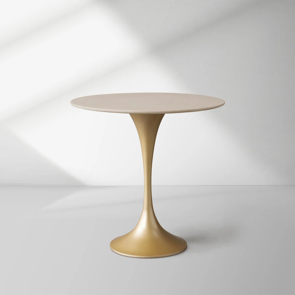 Saint Germain Tavern Small Dining Table Marble Top with Steel Base