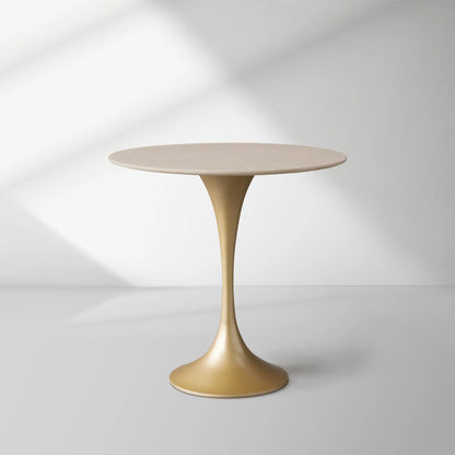 Saint Germain Tavern Small Dining Table Marble Top with Steel Base