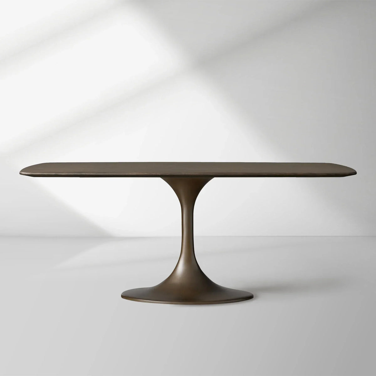 Saint Germain Solid Wood Dining Table with Steel Base