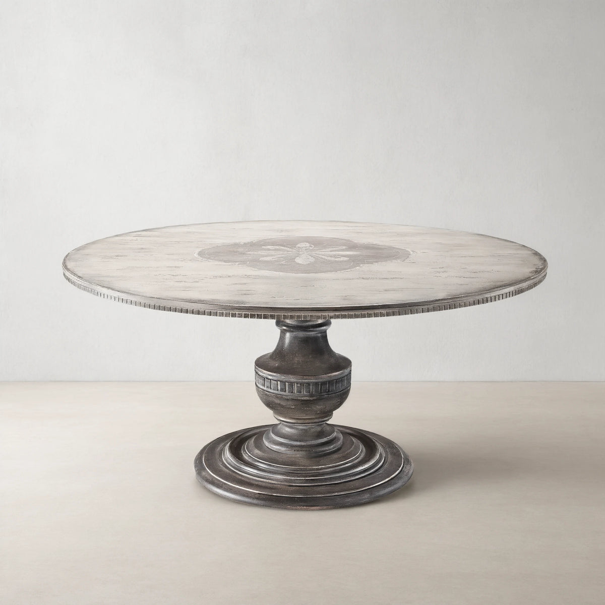 Bell’Arte Round Dining Table Hand-Painted in Italy Floral