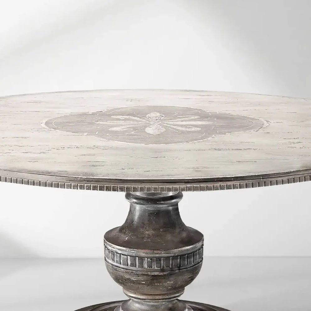 Bell’Arte Round Dining Table Hand-Painted in Italy Floral