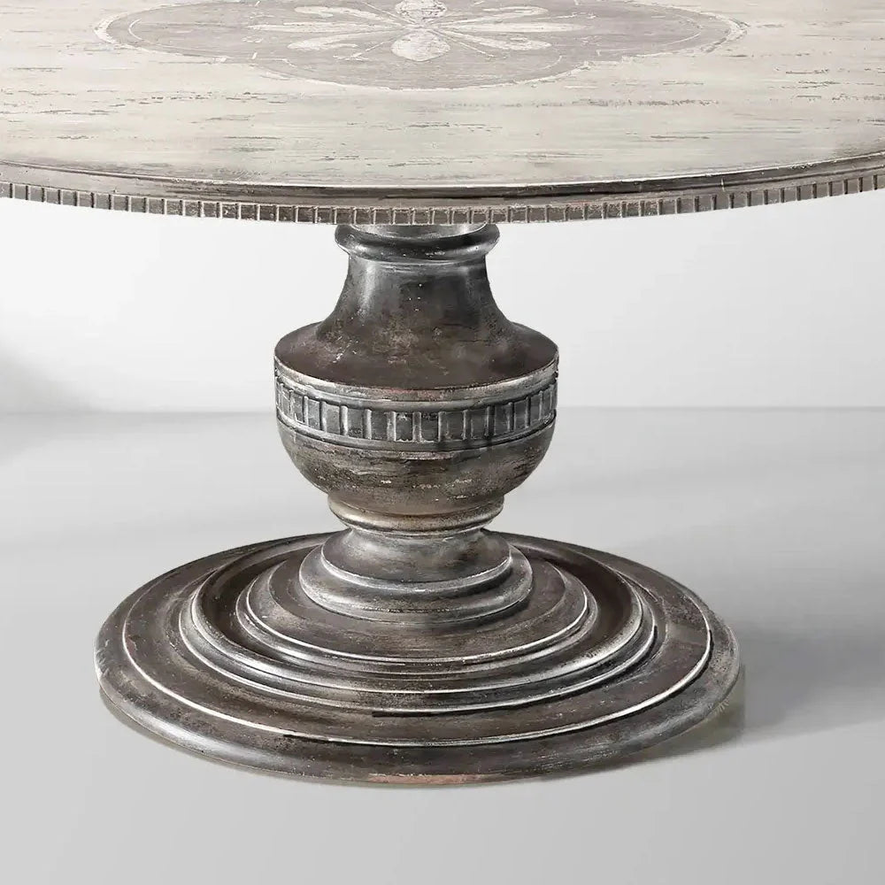 Bell’Arte Round Dining Table Hand-Painted in Italy Floral