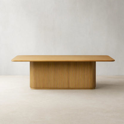 Hand-Fained Finnley Wood Rectangle Dining Table