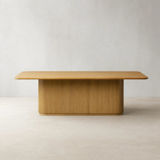 Hand-Fained Finnley Wood Rectangle Dining Table