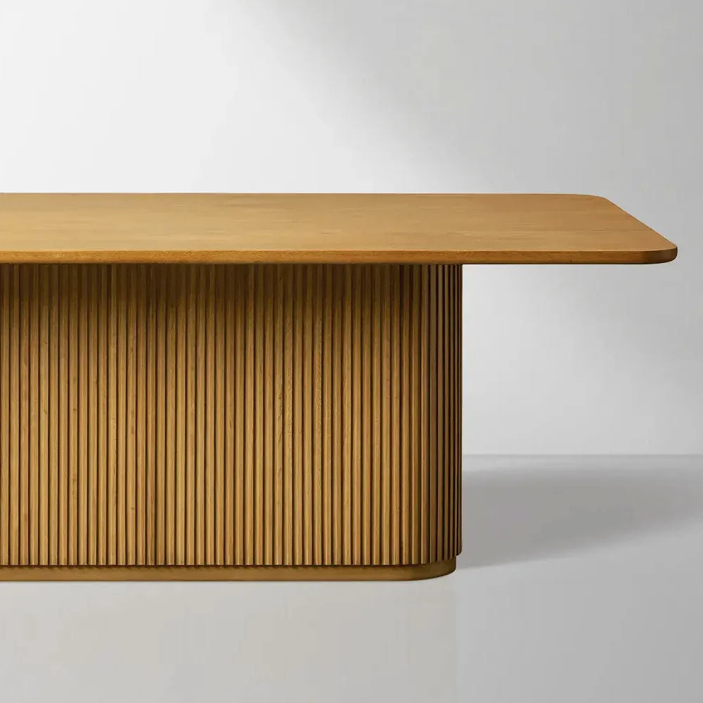 Hand-Fained Finnley Wood Rectangle Dining Table