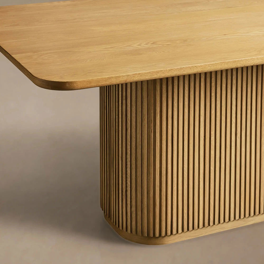 Hand-Fained Finnley Wood Rectangle Dining Table