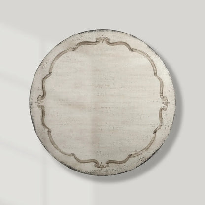 Serra Ribbon Solid Poplar Wood Round Dining Table