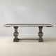 IVORY GREY TOP & DARK RUST BASE / 118"