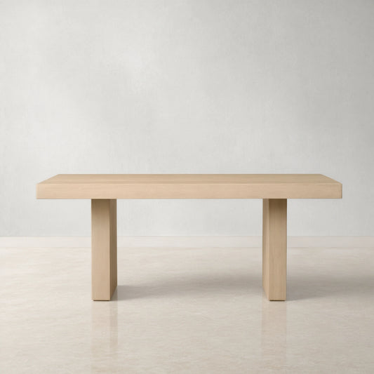 Modern Rustic Calvin Rectangle Oak Dining Table