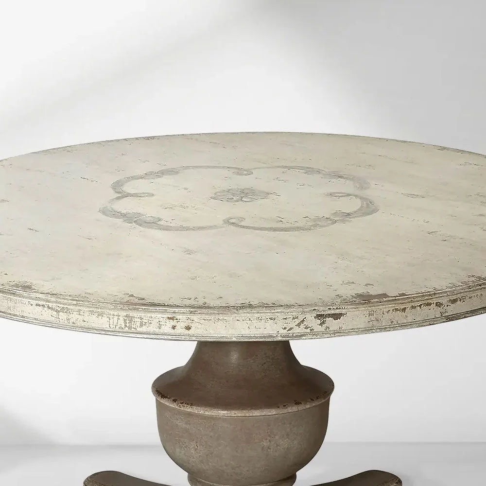 Biancca Round Dining Table Hand-painted floral in Italy