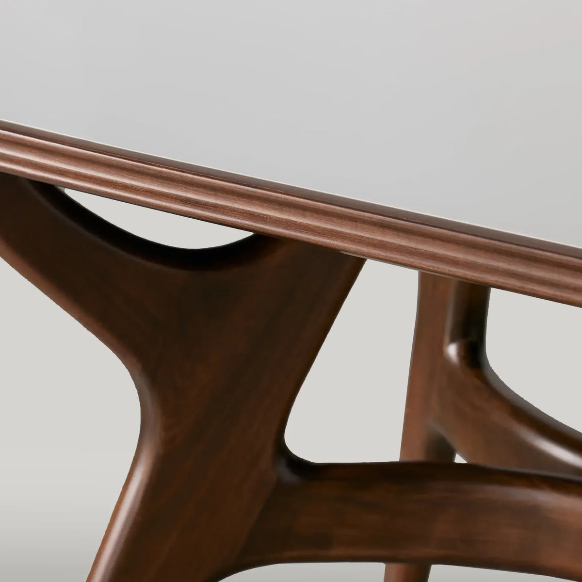 Ambra Modern Rectangle Dining Table With Inset Glass Top