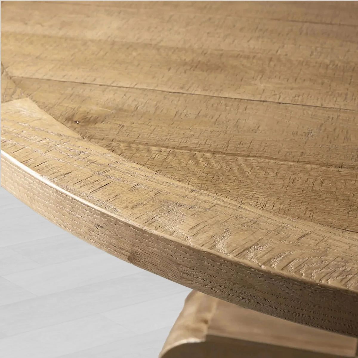 Kensington Round Solid Oak Top Dining Table with Finnish Pine Base