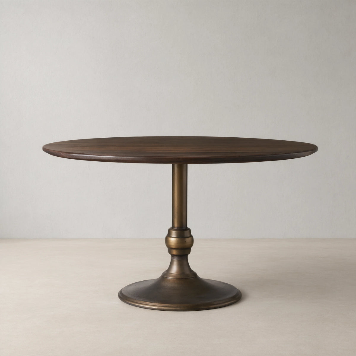 Jacob Round Dining Table with Wade Solid Cast Iron Base