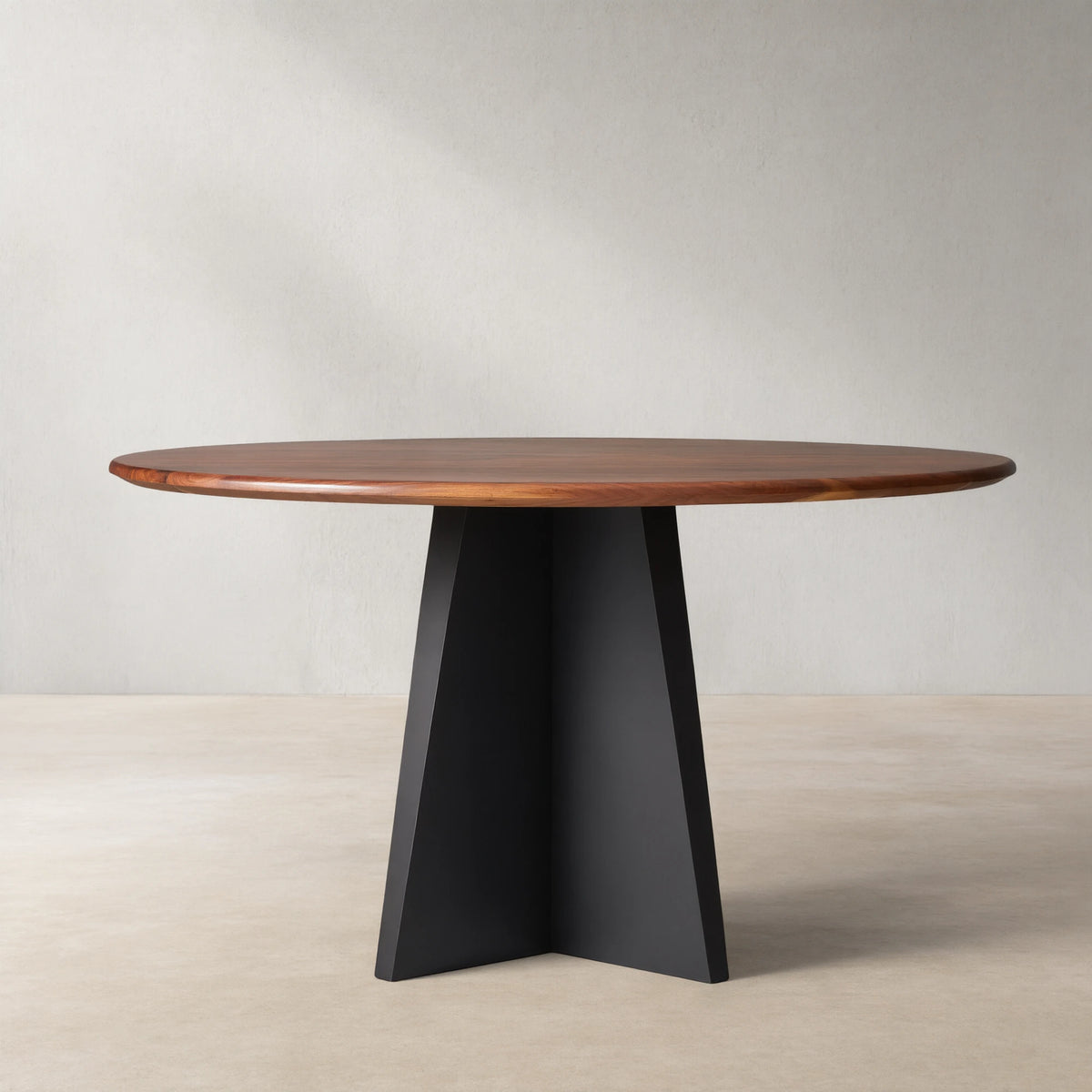 Jacob Modern Simplicity Round Dining Table with Vertex Base