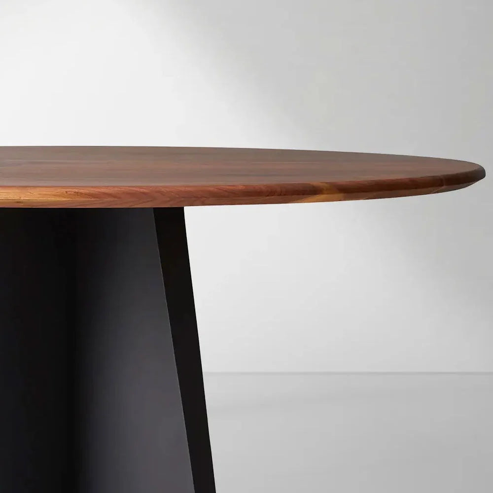 Jacob Modern Simplicity Round Dining Table with Vertex Base