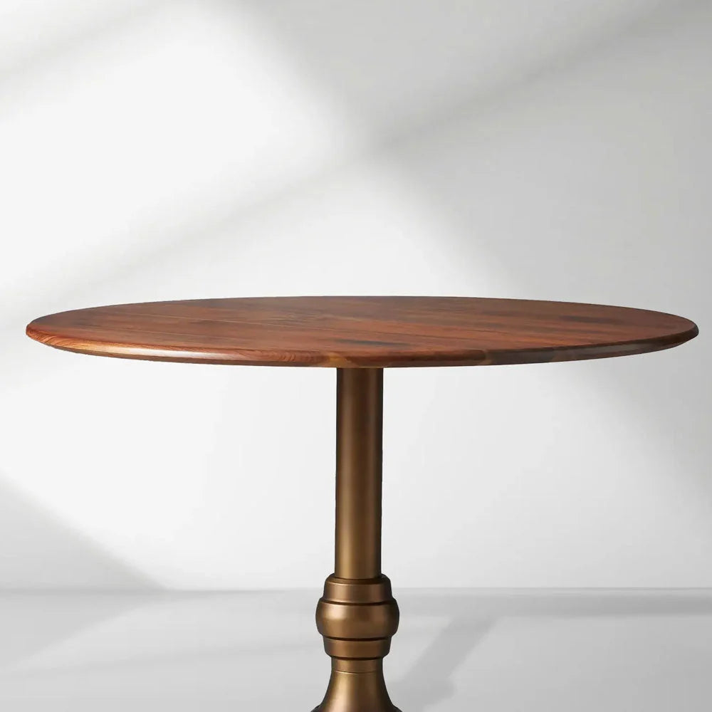 Modern Jacob Bistro Table with Wade Solid Cast Base
