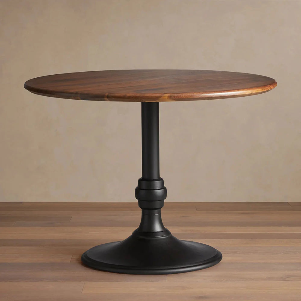Modern Jacob Bistro Table with Wade Solid Cast Base