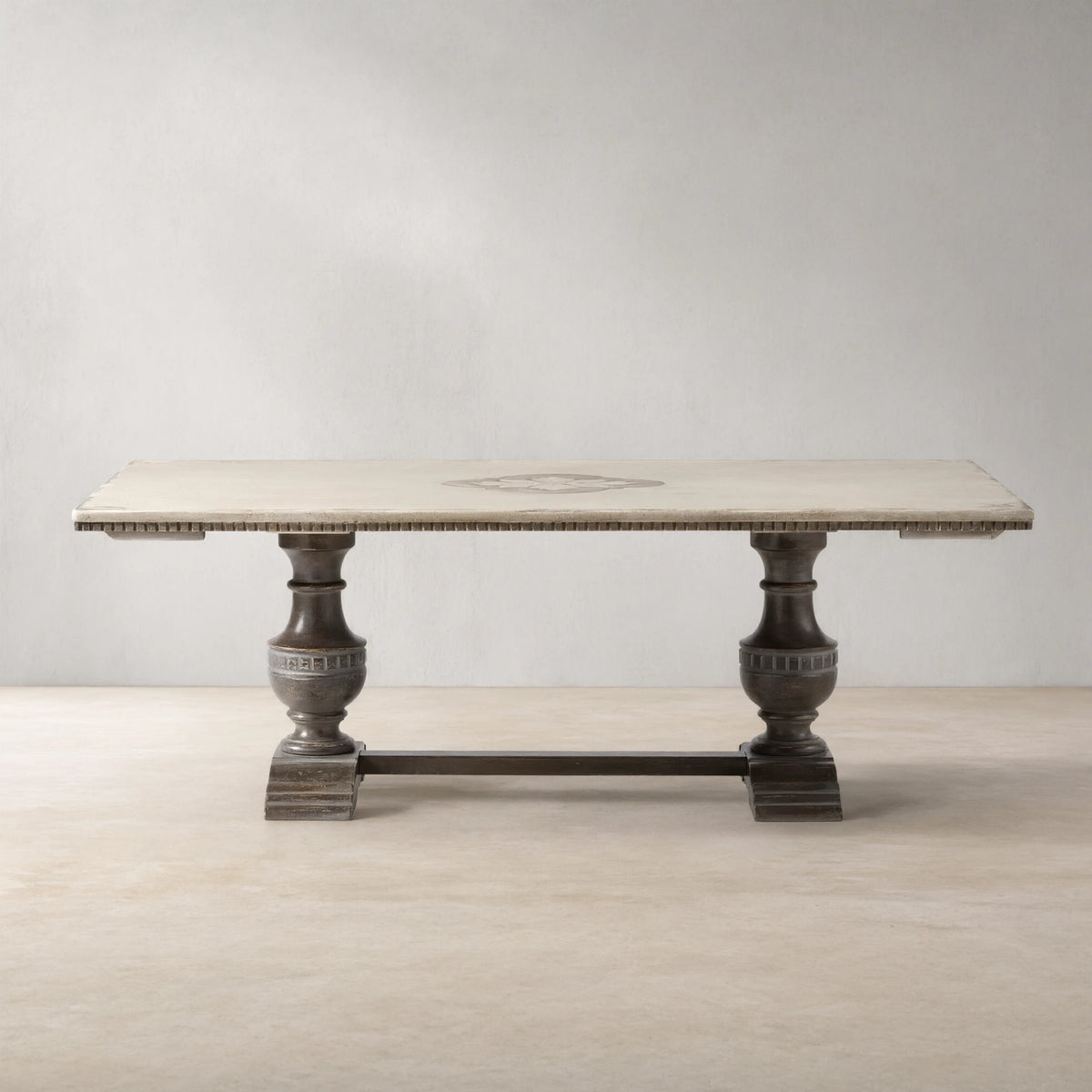 Florence Center Hand-painted Floral Extensions Dining Table