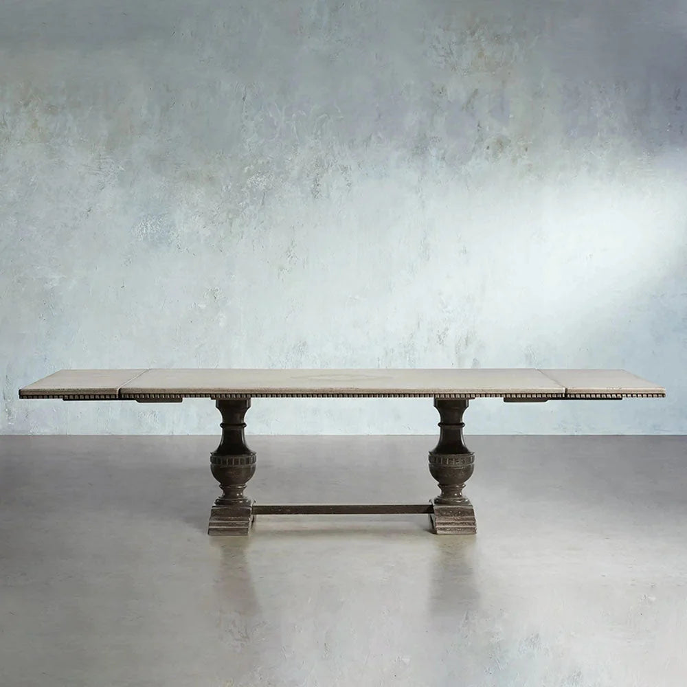 Florence Center Hand-painted Floral Extensions Dining Table