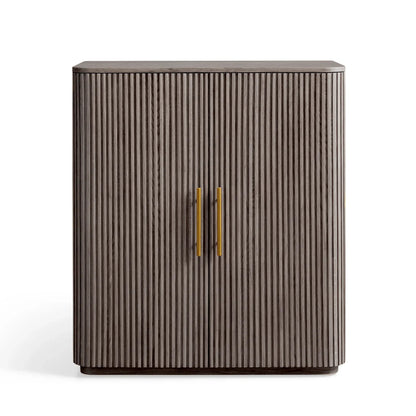 Finnley Wood Bar Cabinet with Metal Base