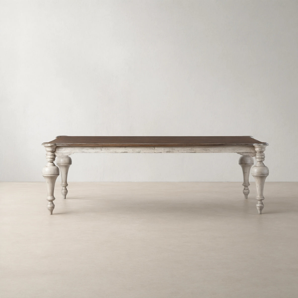 Alessia Bell'Arte Antique Solid Poplar Wood Dining Table