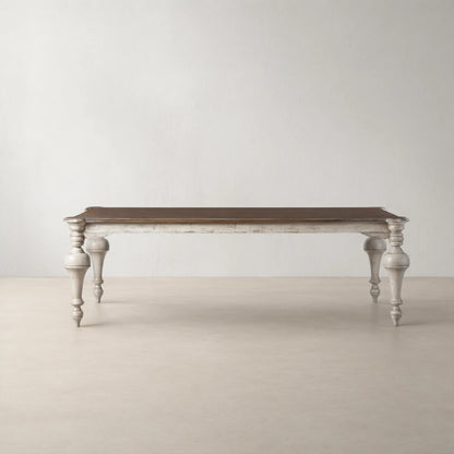 Alessia Bell'Arte Antique Solid Poplar Wood Dining Table