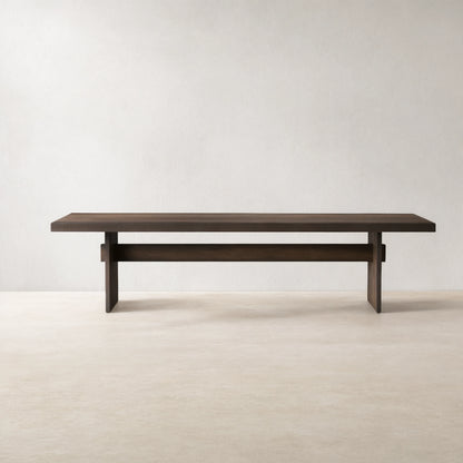 Mihaela Romanian Oak Dining Table in Chestnut