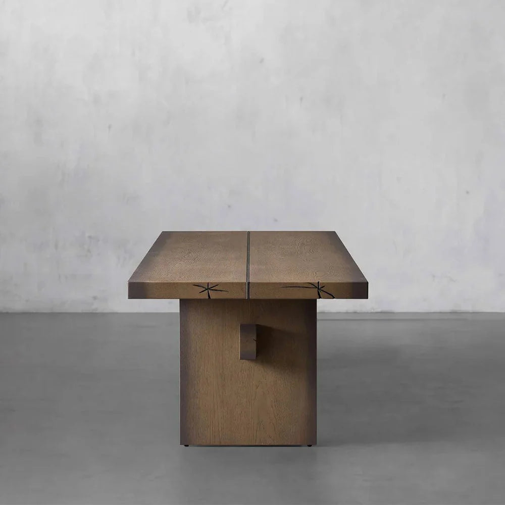 Mihaela Romanian Oak Dining Table in Chestnut