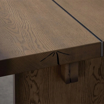 Mihaela Romanian Oak Dining Table in Chestnut
