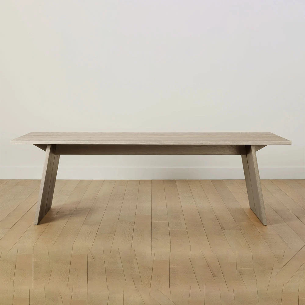Carlisy Wood Rectangle Dining Table with Ash Wood Planks Top