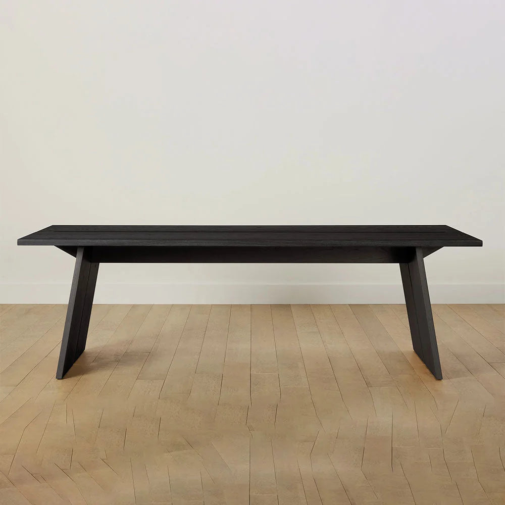 Carlisy Wood Rectangle Dining Table with Ash Wood Planks Top