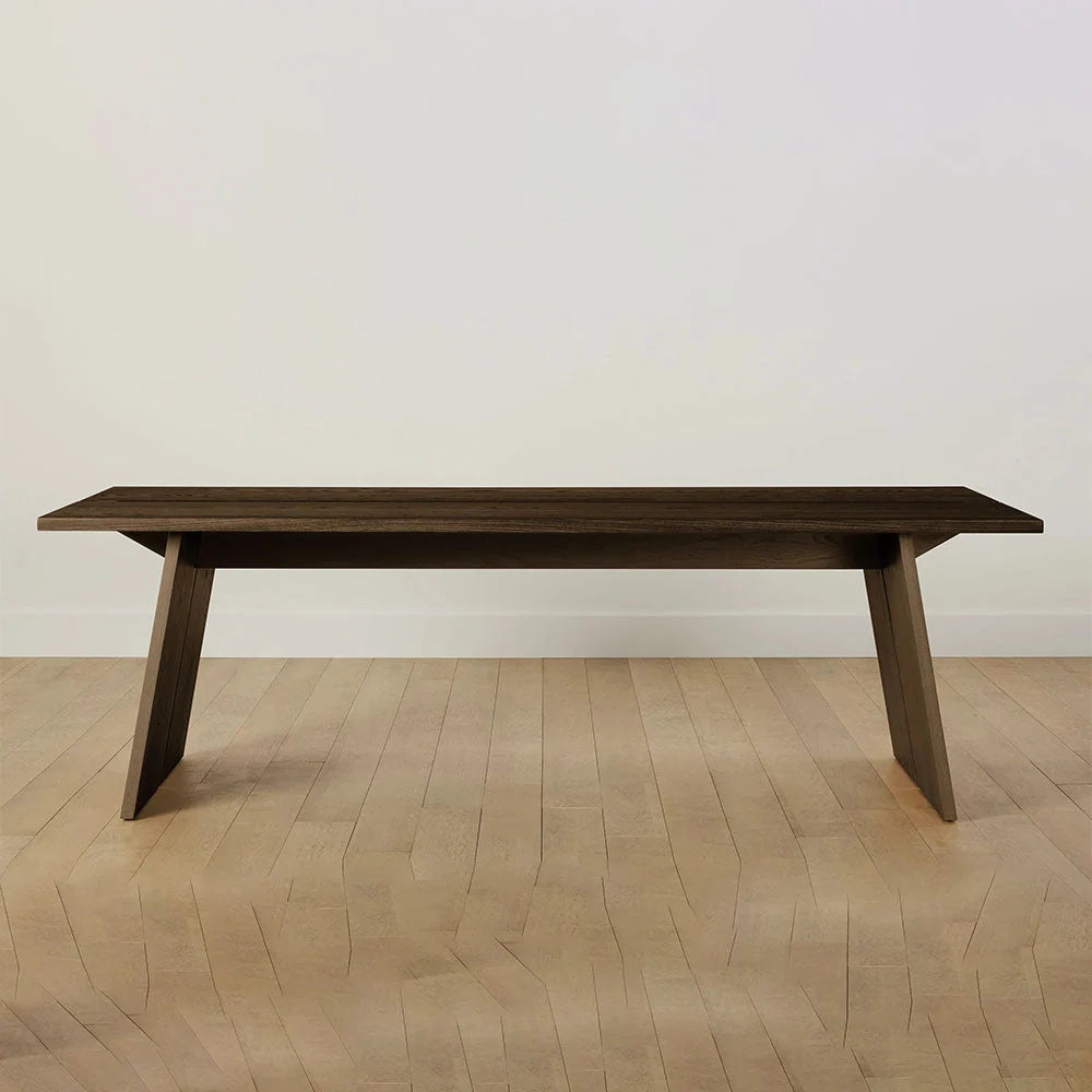Carlisy Wood Rectangle Dining Table with Ash Wood Planks Top