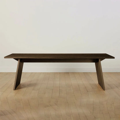 Carlisy Wood Rectangle Dining Table with Ash Wood Planks Top