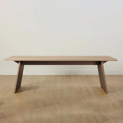 Carlisy Wood Rectangle Dining Table with Ash Wood Planks Top