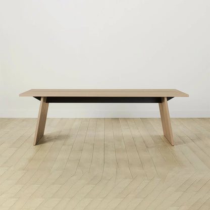 Carlisy Wood Rectangle Dining Table with Ash Wood Planks Top