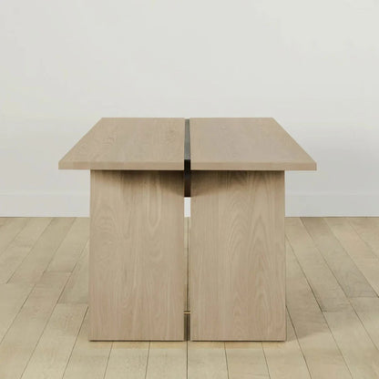 Carlisy Wood Rectangle Dining Table with Ash Wood Planks Top