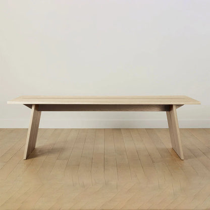 Carlisy Wood Rectangle Dining Table with Ash Wood Planks Top