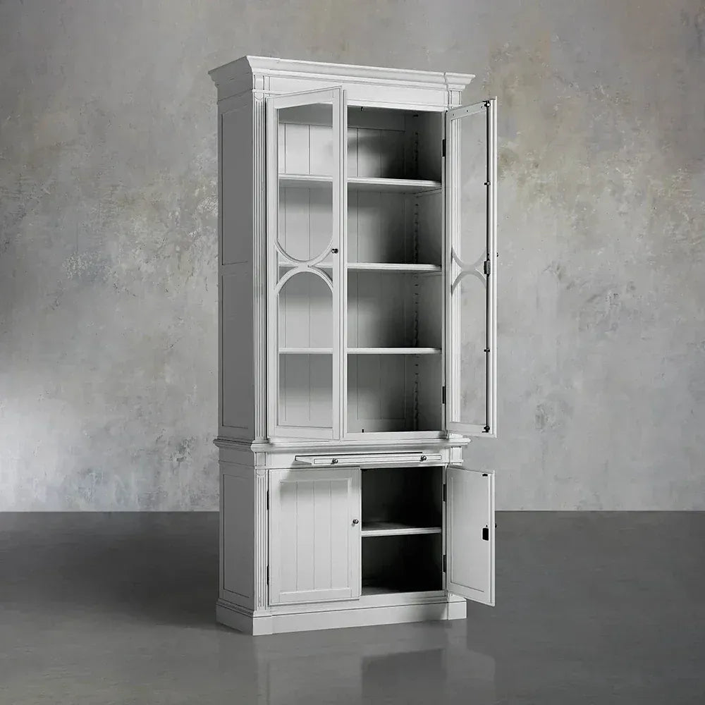 Athens Modular Single Wooden Display Cabinet with Glass-Front