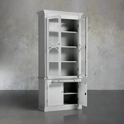 Athens Modular Single Wooden Display Cabinet with Glass-Front