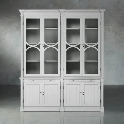 Athens Modular Single Wooden Display Cabinet with Glass-Front