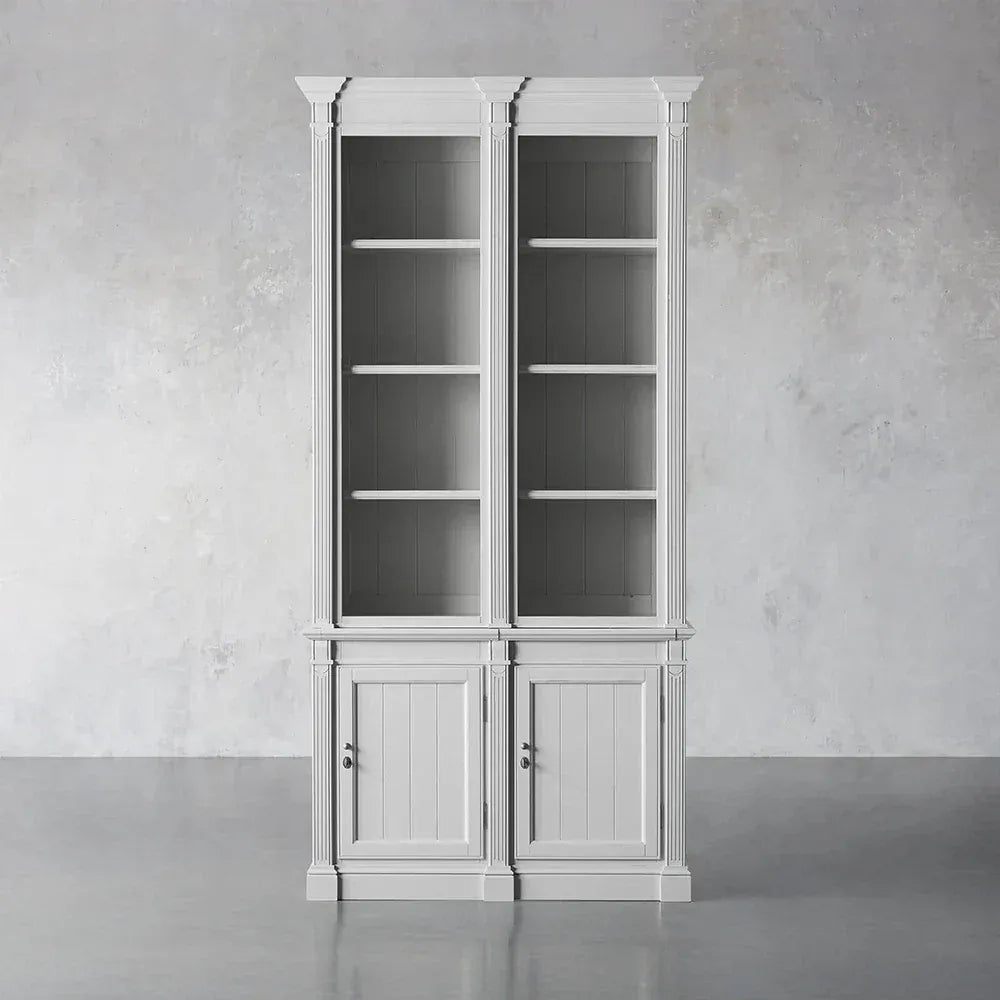 Athens Narrow Bookcase Single Row Display Cabinet